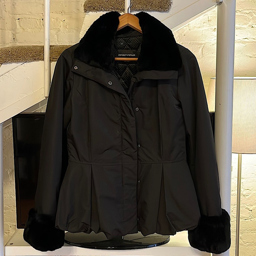 Emporio Armani fur lined jacket